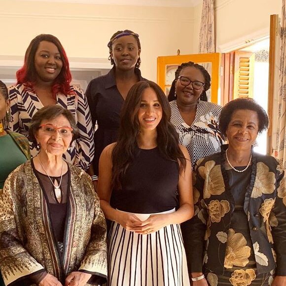 Meghan Markle, duchesse de Sussex, lors du petit-déjeuner "Women in Public Service" à Cape Town. Le 28 septembre 2019