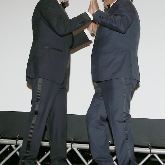 Gérard Darmon et Alain Chabat - Soirée à l'occasion des 25 ans du film "La Cité de la peur" aux allées des Libertés lors du 72ème Festival International du Film de Cannes. Le 16 mai 2019 © Christophe Aubert via Bestimage