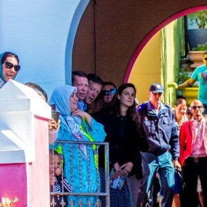 Le prince Harry, duc de Sussex, et Meghan Markle, duchesse de Sussex, lors des célébrations de la fête du patrimoine dans le quartier de Bo Kaap dit "Cape Malay" au Cap, Afrique du Sud, le 24 septembre 2019.