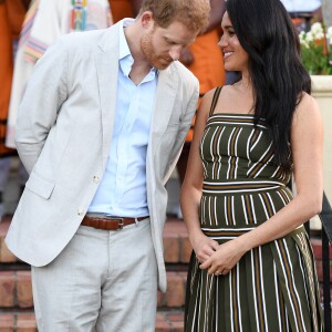 Le prince Harry, duc de Sussex, et Meghan Markle, duchesse de Sussex, se rendent à la résidence de l'ambassadeur à Cape Town, au 2 ème jour de leur visite en Afrique du Sud. Le 24 septembre 2019