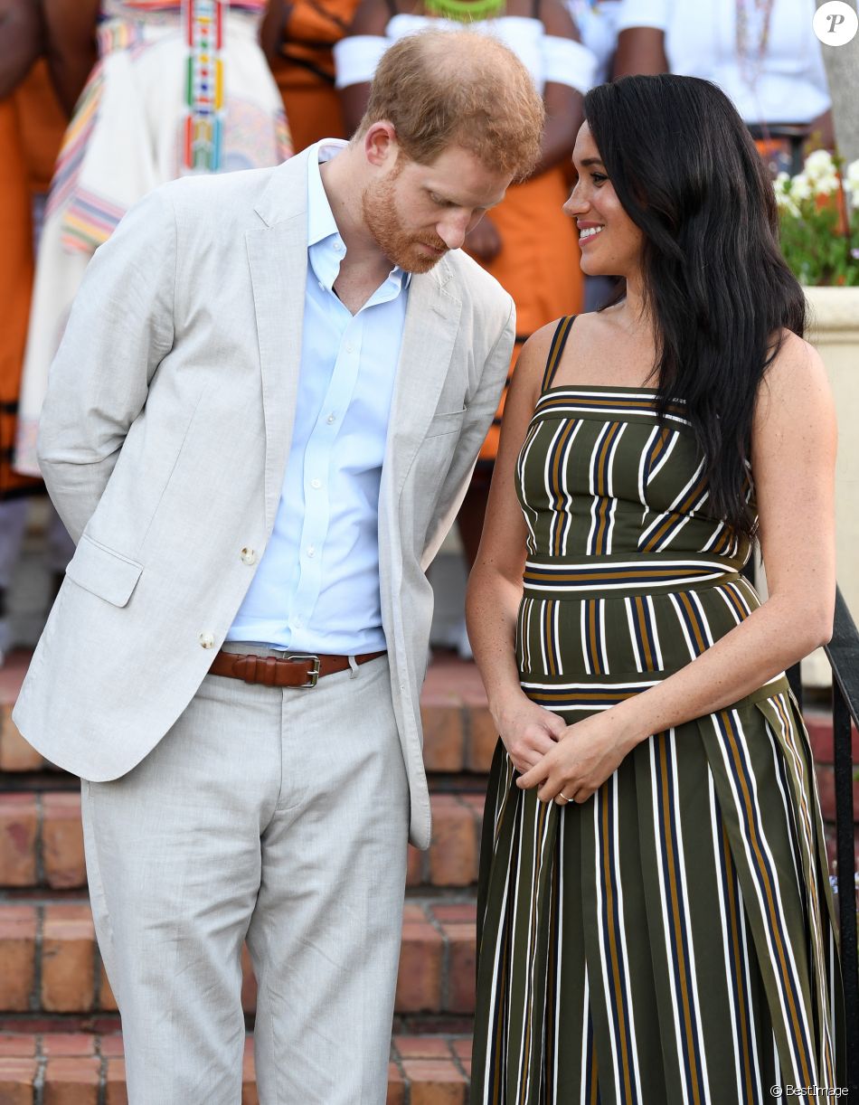 Le prince Harry, duc de Sussex, et Meghan Markle, duchesse de Sussex, se rendent à la résidence de l&#039;ambassadeur à Cape Town, au 2 ème jour de leur visite en Afrique du Sud. Le 24 septembre 2019