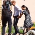 Le prince Harry, duc de Sussex, et Meghan Markle, duchesse de Sussex quittent le township de Nyanga, Afrique du Sud. Le 23 septembre 2019
