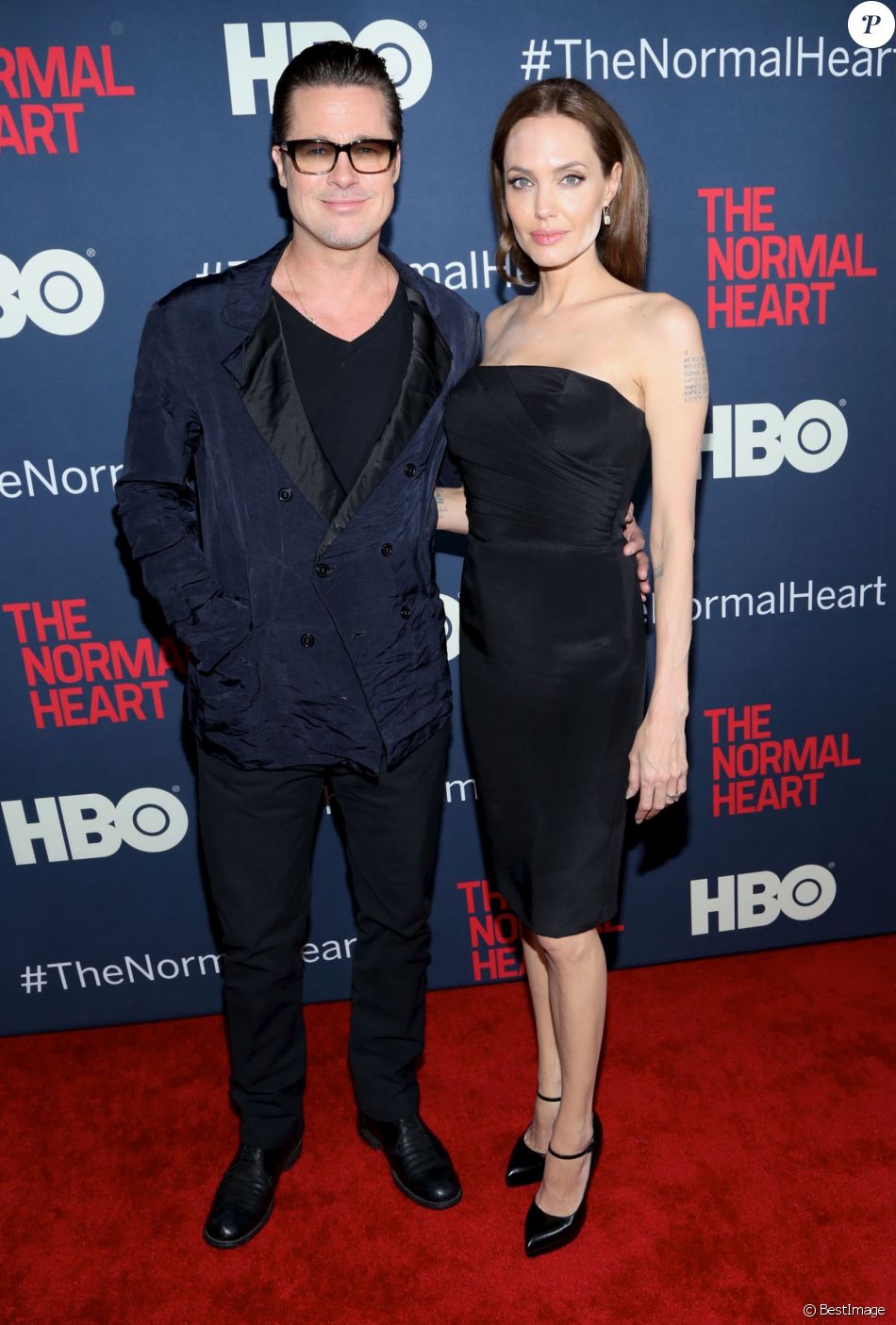 Brad Pitt, Angelina Jolie - Première du film &#039;The Normal Heart&#039; à New York le 12 mai 2014.
