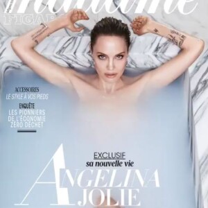 Angelina Jolie en couverture de "Madame Figaro", supllément des 4 et 5 octobre 2019.
