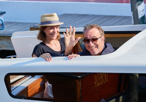 Nathalie Péchalat et son mari Jean Dujardin - Les célébrités lors du 76e Festival du Film de Venise, la Mostra en Italie, le 1er septembre 2019.