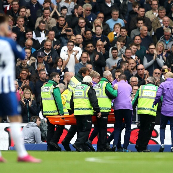 Hugo Lloris s'est blessé lors du match Brighton-Tottenham le 5 octobre 2019.