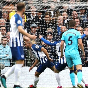 Hugo Lloris s'est blessé lors du match Brighton-Tottenham le 5 octobre 2019.