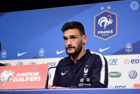 Hugo Lloris - Conférence de presse de l'équipe de France à Saint Denis, le 6 septembre 2019.