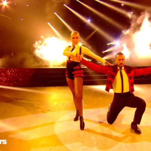 Moundir et Katrina Patchett sur un paso doble lors du troisième prime de "Danse avec les stars 2019", diffusé le 5 octobre, sur TF1