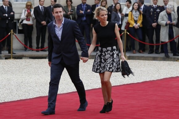 Tiphaine Auzière et son compagnon Antoine au palais de l'Elysée en mai 2017.