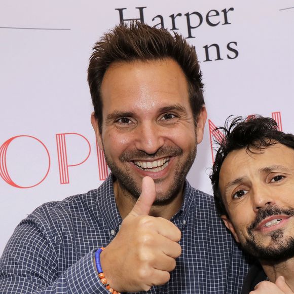 Christophe Michalak et Willy Rovelli - Sortie du livre de Christophe Michalak "La pâtisserie en famille" à Paris le 9 octobre 2019. © Cédric Perrin/Bestimage