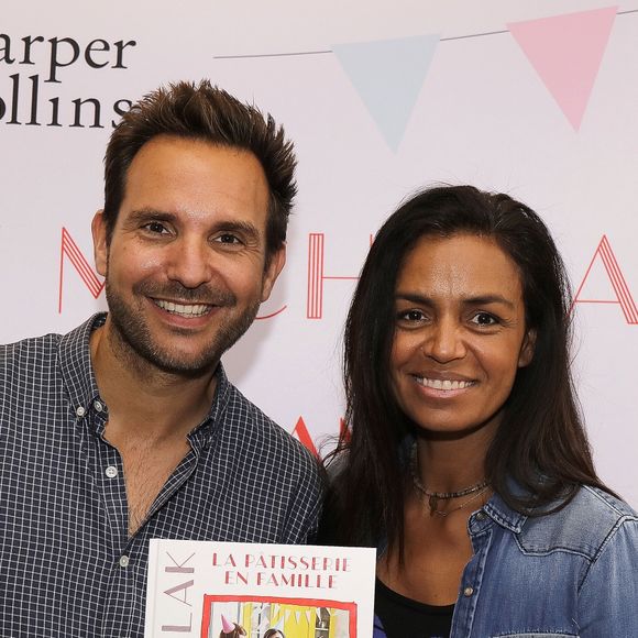 Christophe Michalak et Laurence Roustandjee - Sortie du livre de Christophe Michalak "La pâtisserie en famille" à Paris le 9 octobre 2019. © Cédric Perrin/Bestimage