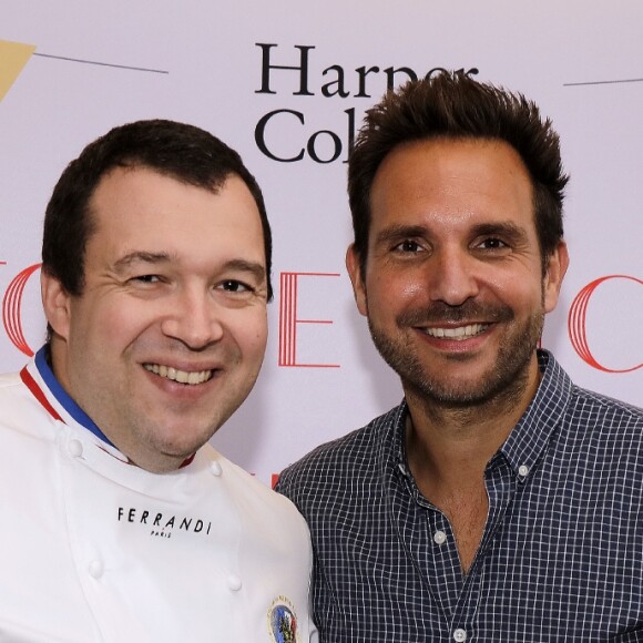 Christophe Michalak et le Chef Guillaume Gomez - Sortie du livre de Christophe Michalak "La pâtisserie en famille" à Paris le 9 octobre 2019. © Cédric Perrin/Bestimage