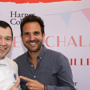 Christophe Michalak et le Chef Guillaume Gomez - Sortie du livre de Christophe Michalak "La pâtisserie en famille" à Paris le 9 octobre 2019. © Cédric Perrin/Bestimage