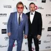 Elton John avec son mari David Furnish lors de la soirée "Elton John AIDS Foundation Oscar Party" à West Hollywood, le 22 février 2015.