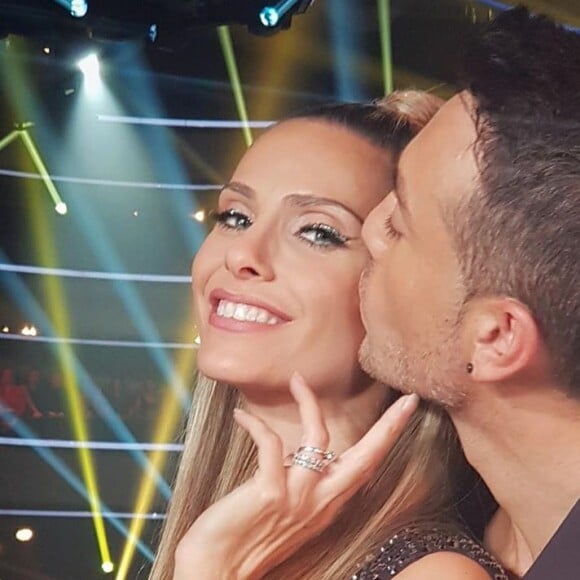 Clara Morgane et son partenaire Maxime Dereymez sur le plateau de "Danse avec les stars 2019", le 7 octobre