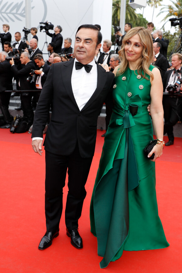 Carlos Ghosn et sa femme Carole Nahas - Montée des marches du film "L'Amant Double" lors du 70ème Festival International du Film de Cannes. Le 26 mai 2017. © Borde-Jacovides-Moreau/Bestimage