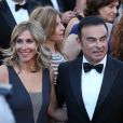 Carlos Ghosn et sa compagne Carole Nahas - Montée des marches du film "The Little Prince" (Le Petit Prince) lors du 68 ème Festival International du Film de Cannes, à Cannes le 22 mai 2015.