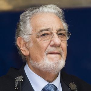 Plácido Domingo inaugure sa statue de cire à Madrid en Espagne le 24 janvier 2016.