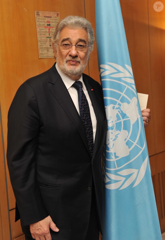 Plácido Domingo - Cérémonie de nomination de Plácido Domingo en qualité d'Ambassadeur de bonne volonté de l'Unesco a Paris le 21 Novembre 2012.