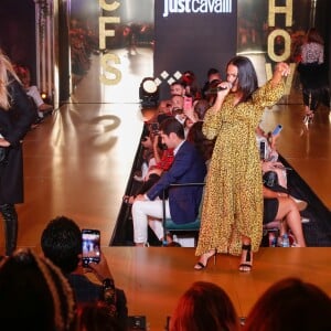 Exclusif - Christina Milian, enceinte, anime le défilé de la 15ème édition du Casa Fashion Show "Casa Fashion Show Automne/Hiver 2019-2020" au Sofitel Casablanca Tour Blanche à Casablanca, le 12 octobre 2019. © Philippe Doignon/Bestimage