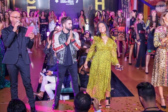 Exclusif - Kendji Girac et Christina Milian, enceinte, participent au défilé de la 15ème édition du Casa Fashion Show "Casa Fashion Show Automne/Hiver 2019-2020" au Sofitel Casablanca Tour Blanche à Casablanca, le 12 octobre 2019. © Philippe Doignon/Bestimage