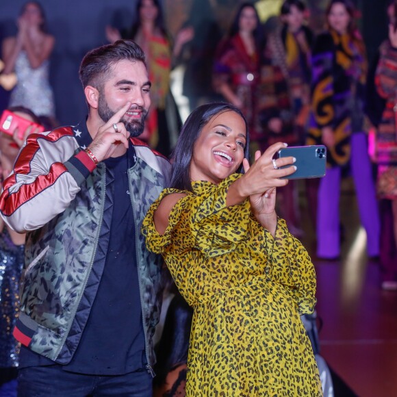 Exclusif - Kendji Girac et Christina Milian, enceinte, participent au défilé de la 15ème édition du Casa Fashion Show "Casa Fashion Show Automne/Hiver 2019-2020" au Sofitel Casablanca Tour Blanche à Casablanca, le 12 octobre 2019. © Philippe Doignon/Bestimage