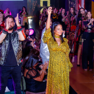 Exclusif - Kendji Girac et Christina Milian, enceinte, participent au défilé de la 15ème édition du Casa Fashion Show "Casa Fashion Show Automne/Hiver 2019-2020" au Sofitel Casablanca Tour Blanche à Casablanca, le 12 octobre 2019. © Philippe Doignon/Bestimage