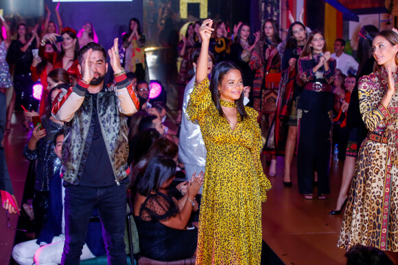 Exclusif - Kendji Girac et Christina Milian, enceinte, participent au défilé de la 15ème édition du Casa Fashion Show "Casa Fashion Show Automne/Hiver 2019-2020" au Sofitel Casablanca Tour Blanche à Casablanca, le 12 octobre 2019. © Philippe Doignon/Bestimage