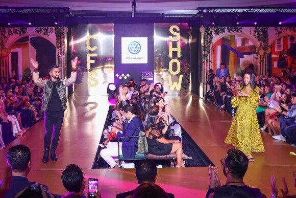 Exclusif - Kendji Girac et Christina Milian, enceinte, participent au défilé de la 15ème édition du Casa Fashion Show "Casa Fashion Show Automne/Hiver 2019-2020" au Sofitel Casablanca Tour Blanche à Casablanca, le 12 octobre 2019. © Philippe Doignon/Bestimage