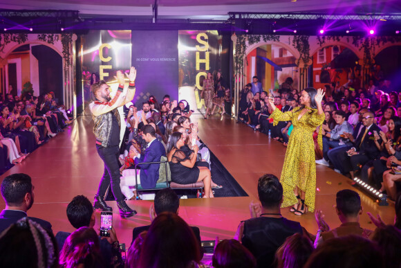 Exclusif - Kendji Girac et Christina Milian, enceinte, participent au défilé de la 15ème édition du Casa Fashion Show "Casa Fashion Show Automne/Hiver 2019-2020" au Sofitel Casablanca Tour Blanche à Casablanca, le 12 octobre 2019. © Philippe Doignon/Bestimage