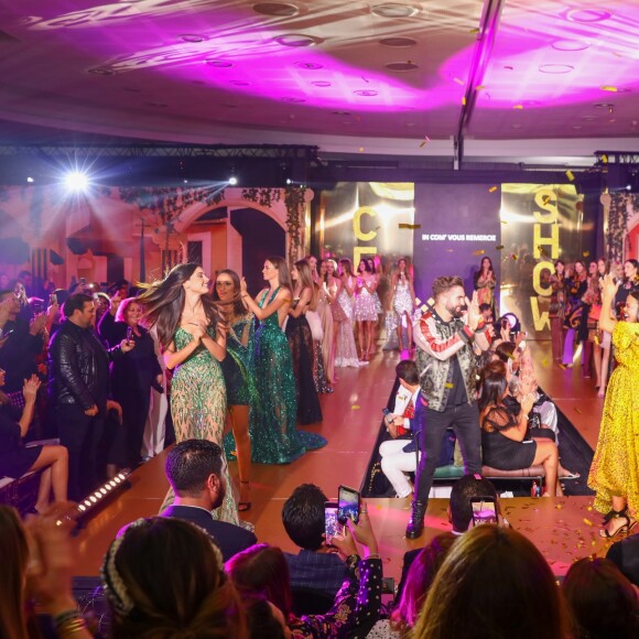 Exclusif - Kendji Girac et Christina Milian, enceinte, participent au défilé de la 15ème édition du Casa Fashion Show "Casa Fashion Show Automne/Hiver 2019-2020" au Sofitel Casablanca Tour Blanche à Casablanca, le 12 octobre 2019. © Philippe Doignon/Bestimage