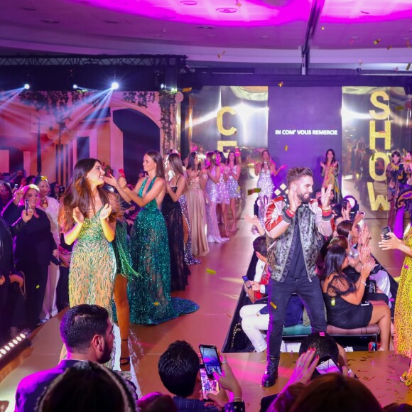 Exclusif - Kendji Girac et Christina Milian, enceinte, participent au défilé de la 15ème édition du Casa Fashion Show "Casa Fashion Show Automne/Hiver 2019-2020" au Sofitel Casablanca Tour Blanche à Casablanca, le 12 octobre 2019. © Philippe Doignon/Bestimage