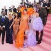 Corey Gamble, sa compagne Kris Jenner, Kim Kardashian, son mari Kanye West, Kendall Jenner, Kylie Jenner et son compagnon Travis Scott - Arrivées des people à la 71ème édition du MET Gala (Met Ball, Costume Institute Benefit) sur le thème "Camp: Notes on Fashion" au Metropolitan Museum of Art à New York, le 6 mai 2019.