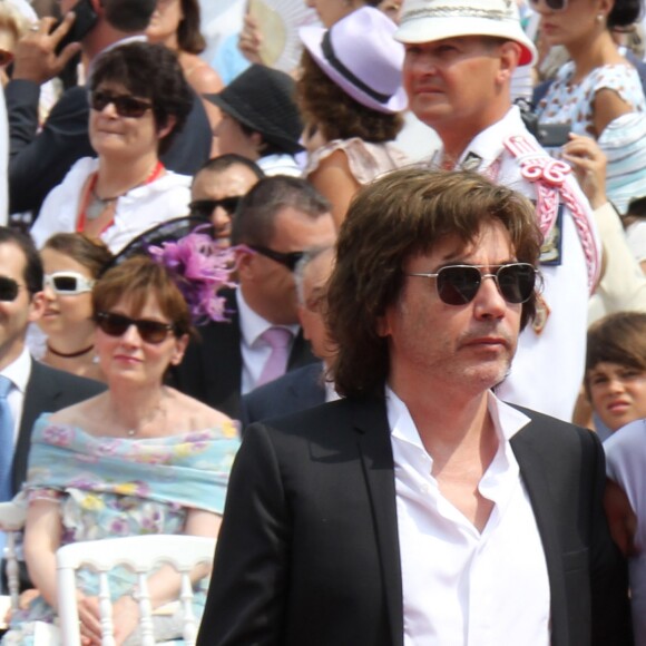 Jean-Micehl Jarre et sa fille Emilie Jarre au mariage religieux du prince Albert et de Charlene de Monaco, le 2 juillet 2011.