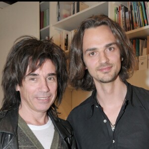Exclu - Jean-Michel Jarre et son fils David Jarre à Paris en 2008.