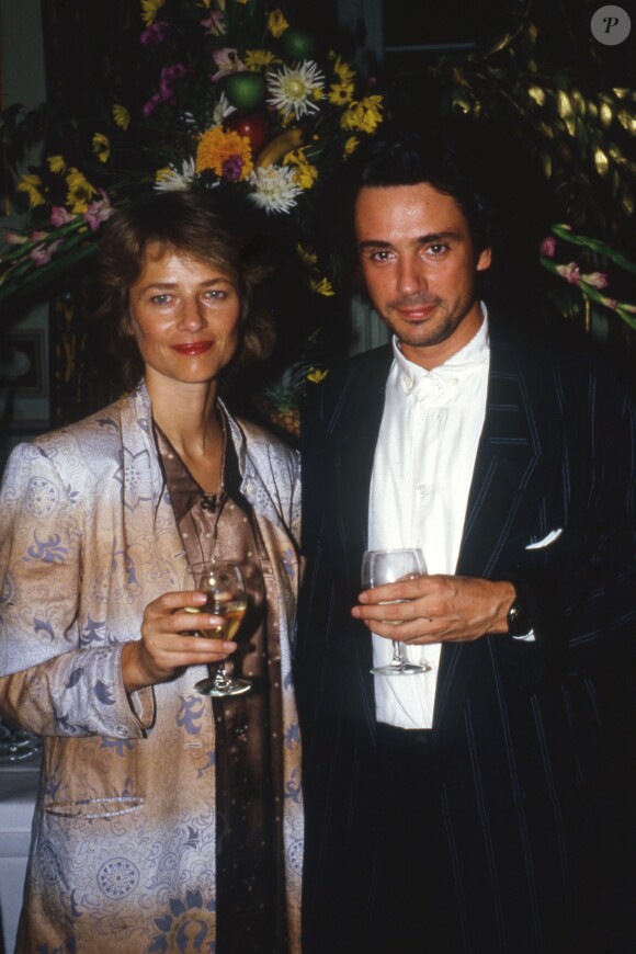 Jean-Michel Jarre et Charlotte Rampling en 1990.
