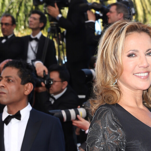 Natacha Amal (robe Christophe Guillarmé, bijoux Gil Neuhaus) - Montée des marches du film "Pour une poignée de dollars" pour la cérémonie de clôture du 67 ème Festival du film de Cannes – Cannes le 24 mai 2014