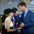 Scarlett Johansson and Chris Hemsworth - "Marvel Studios" - 3ème jour - Comic-Con International 2019 au "San Diego Convention Center" à San Diego, le 20 juillet 2019.