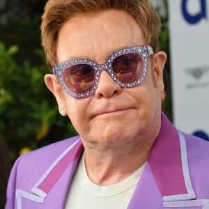 Elton John durant la Midsummer Party au profit de la Elton John Aids Fondation à la Villa Dorane au Cap d'Antibes en France, le 24 juillet 2019. C'est Elton John qui est à l'initiative de ce premier gala dans le sud de la France. © Bruno Bebert/Bestimage