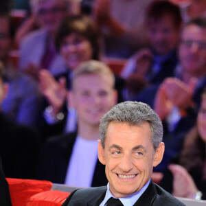 Exclusif- Carla Bruni-Sarkozy, Nicolas Sarkozy et Michel Drucker - Enregistrement de l'émission "Vivement Dimanche" à Paris le 30 septembre 2019. Diffusion le 06/10/2019 sur France 2 . © Guillaume Gaffiot/Bestimage