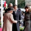 Visite officielle de Nicolas Sarkozy et de son épouse Carla Bruni-Sarkozy au Royauen-Uni- Arrivée au château de Windsor le 26 mars 2008 et rencontre avec la reine Elizabeth.