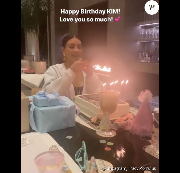 Kim Kardashian fête ses 39 ans à son domicile, à Hidden Hills, Los Angeles, le 21 octobre 2019.