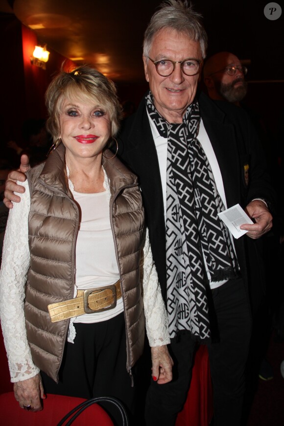 ophie Darel et son mari Jack Anaclet - Célébrités à la générale du spectacle de Thierry Wilson alias Zize pour le one man show "Zize dans la famille Mamma Mia" au théâtre Comédie-Caumartin à Paris, France, le 23 octobre 2017. © Philippe Baldini/Bestimage