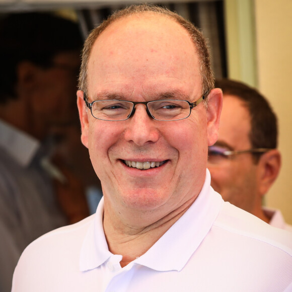 Le prince Albert II de Monaco lors de la compétition de golf "Princess of Monaco cup" au profit de la fondation Princesse Charlène de Monaco sur les pentes du mont Agel au Monte-Carlo Golf Club le 3 octobre 2019. © Olivier Huitel / Pool / Bestimage