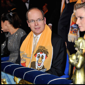 Le prince Albert et son épouse Charlene au Festival du cirque de Monaco, en 2010.