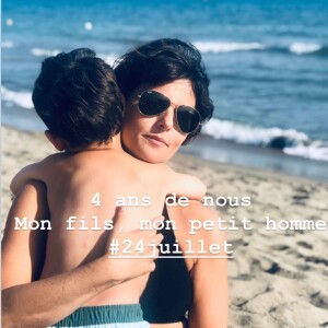 Faustine Bollaert et son fils Peter (4 ans), sur Instagram, le 24 juillet 2019