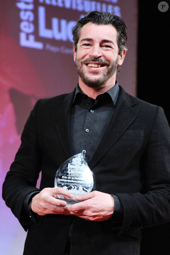 Xavier Lemaitre remporte le Prix de la meilleure interpretation masculine pour son rôle dans "Un Adultère" lors de la Cérémonie de Clôture du 20e Festival des Creations Télévisuelles de Luchon a Luchon, France, le 11 Fevrier 2018. Photo by Aurore Marechal/ABACAPRESS.COM