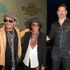 Johnny Depp, Joe Perry et Joe Manganiello assistent à l'ouverture du "Guitar Hotel" au "Seminole Hard Rock Hotel et Casino" à Hollywood en Floride, le 24 octobre 2019.