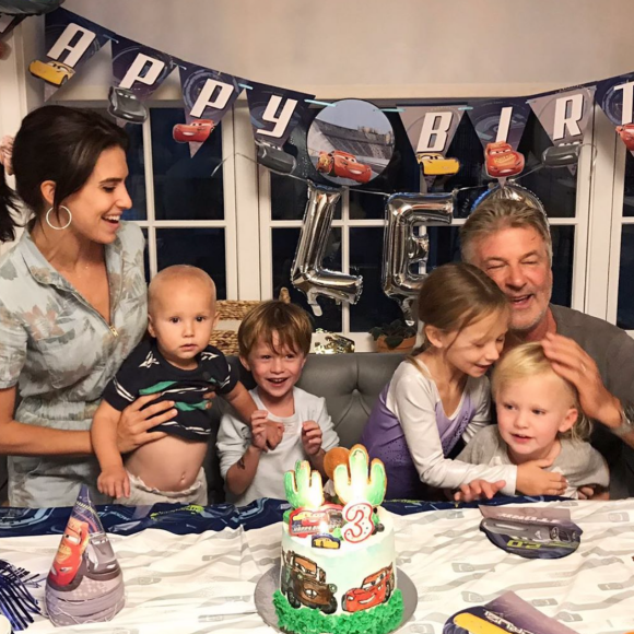 Hilaria Baldwin, Alec Baldwin et leurs quatre enfants Carmen, Rafael, Leonardo et Romeo. Septembre 2019.